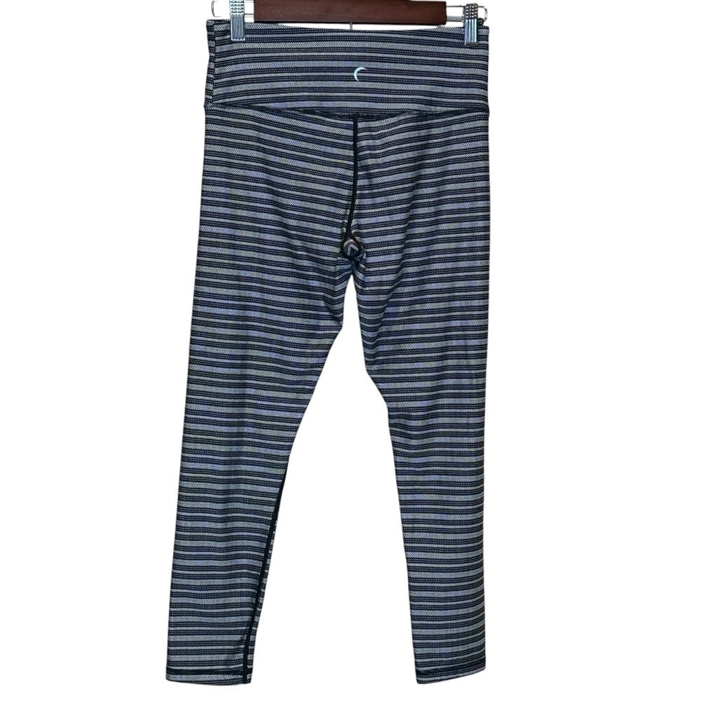 Zyia Active Leggings Aztec Adrenaline Black Gray Striped - Women’s Size 6-8 - Picture 4 of 8